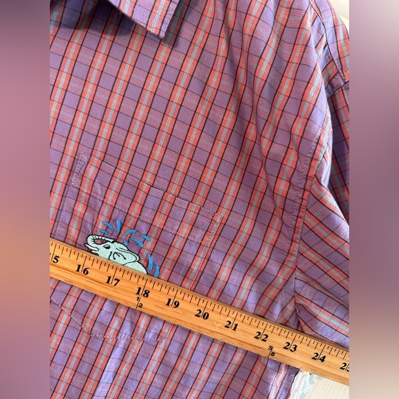 OBEY Men LG Gavin Woven Lavender Multi 100% Organic Cotton Short Sleeve Elephant - Picture 12 of 13